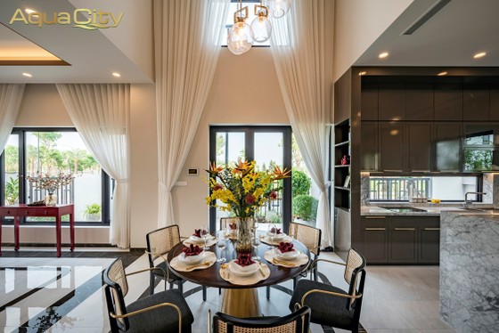 Độc đáo tour trải nghiệm biệt thự mẫu đô thị đảo Phượng Hoàng - Aqua City bằng đường sông ảnh 4