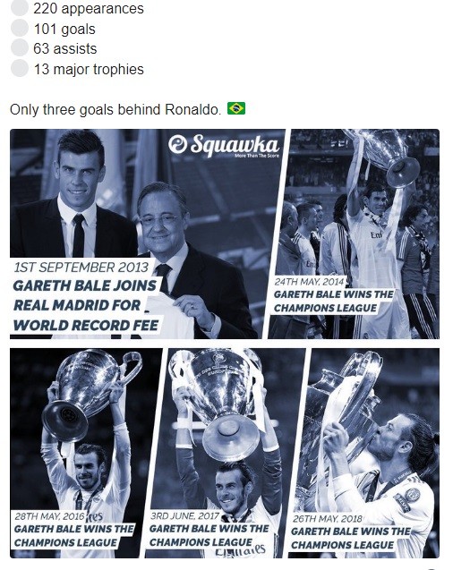 Gareth Bale bị xem thường dù có nhiều danh hiệu hơn Zidane, Ronaldo và Figo ảnh 1