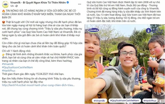 Mạng xã hội “hot” với chương trình “Triệu ly sữa yêu thương, triệu nụ cười hạnh phúc" ảnh 1