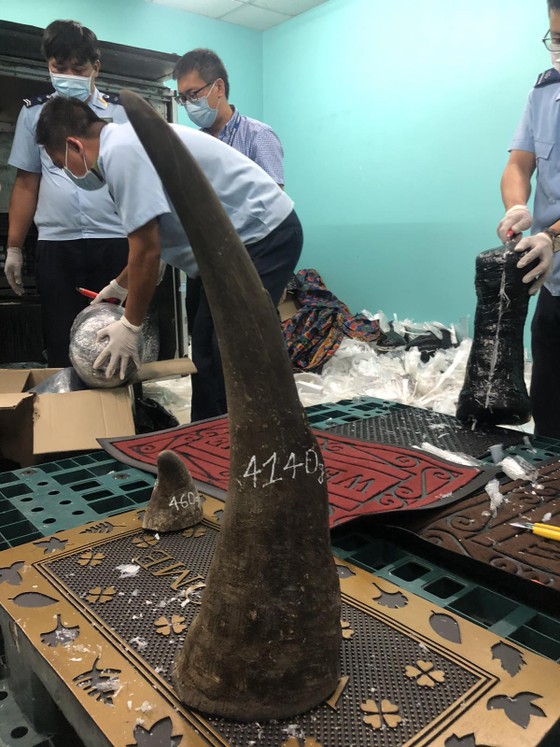 Thông tin mới nhất vụ gần 100kg nghi sừng tê giác tại kho hàng khu vực sân bay Tân Sơn Nhất ảnh 1