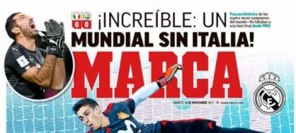 Play-off World Cup 2018: Thế giới bóng đá sốc trước thất bại của Italia ảnh 2
