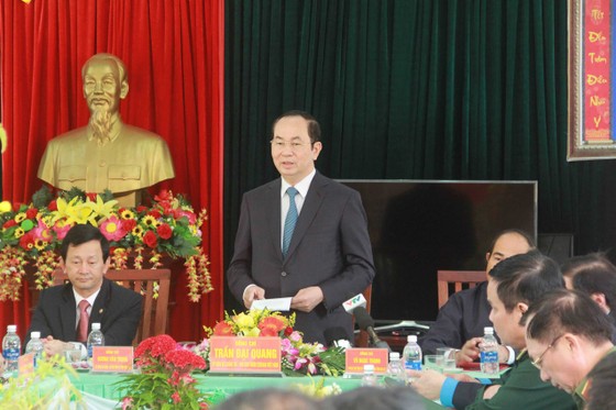 Chủ tịch nước Trần Đại Quang thăm, chúc tết đồn biên phòng, xã biên giới tại GIa Lai ảnh 1