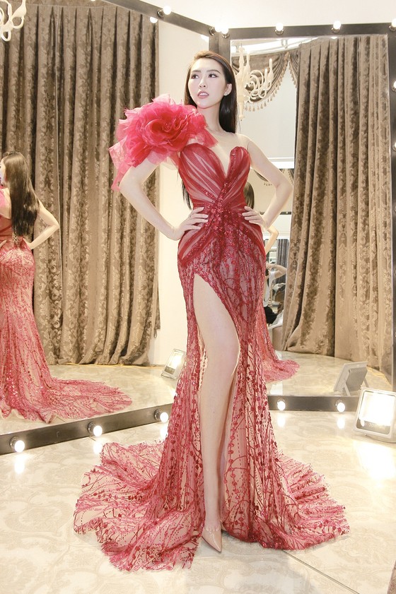 Tường Linh mang hơn 50 bộ trang phục đến Miss Intercontinental 2017 ảnh 2