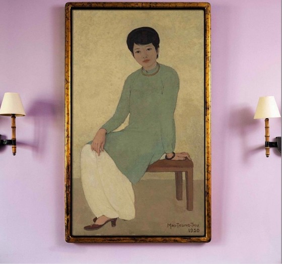 Bức tranh “Chân dung cô Phương” của danh hoạ Mai Trung Thứ được gõ búa hơn 3 triệu USD ảnh 1