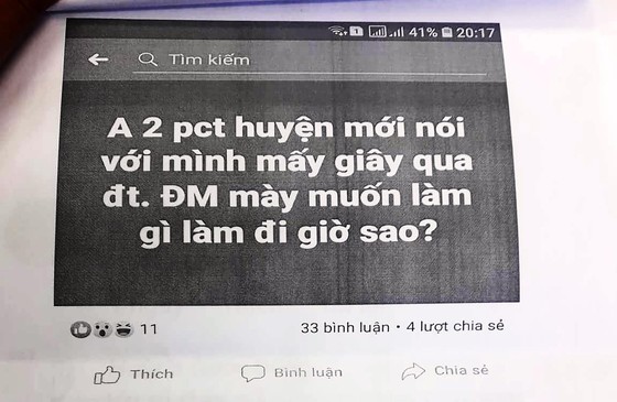 Cho rằng bị “xúc phạm” trên facebook, Phó Chủ tịch huyện đề nghị công an xử lý ảnh 3