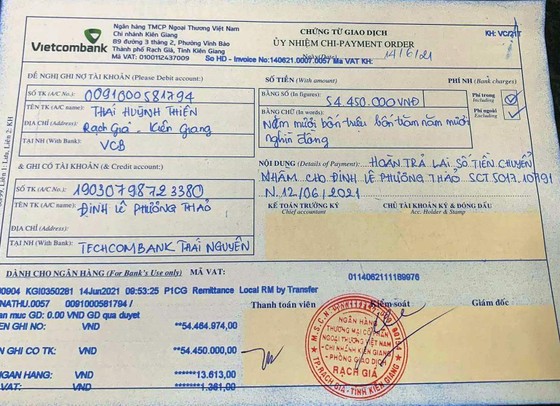Trả lại hơn 54 triệu đồng cho người chuyển nhầm ảnh 1