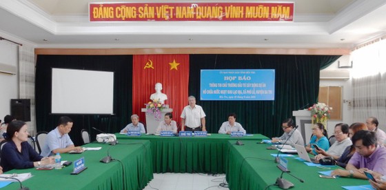 Bến Tre họp báo thông tin xây hồ chứa nước ngọt khu Lạc Địa ảnh 1