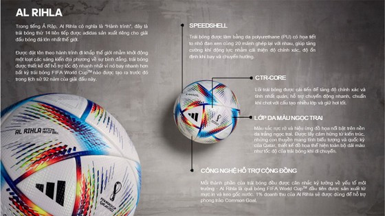 Trái bóng adidas Al Rihla sẽ lăn ở đấu trường FIFA World Cup 2022 ảnh 1