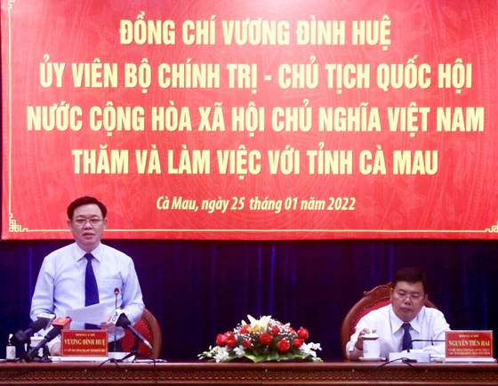 Chủ tịch Quốc hội Vương Đình Huệ làm việc với tỉnh Cà Mau ảnh 1