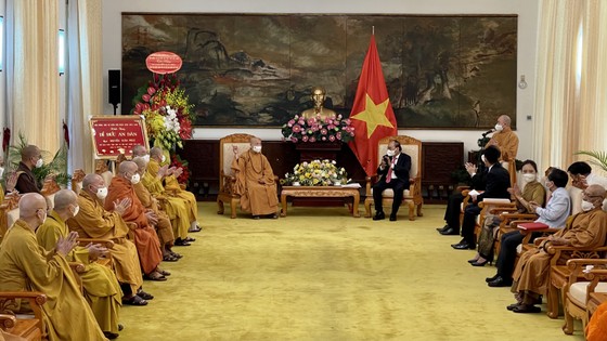 Chủ tịch nước Nguyễn Xuân Phúc tiếp Đoàn đại biểu Giáo hội Phật giáo Việt Nam ảnh 1