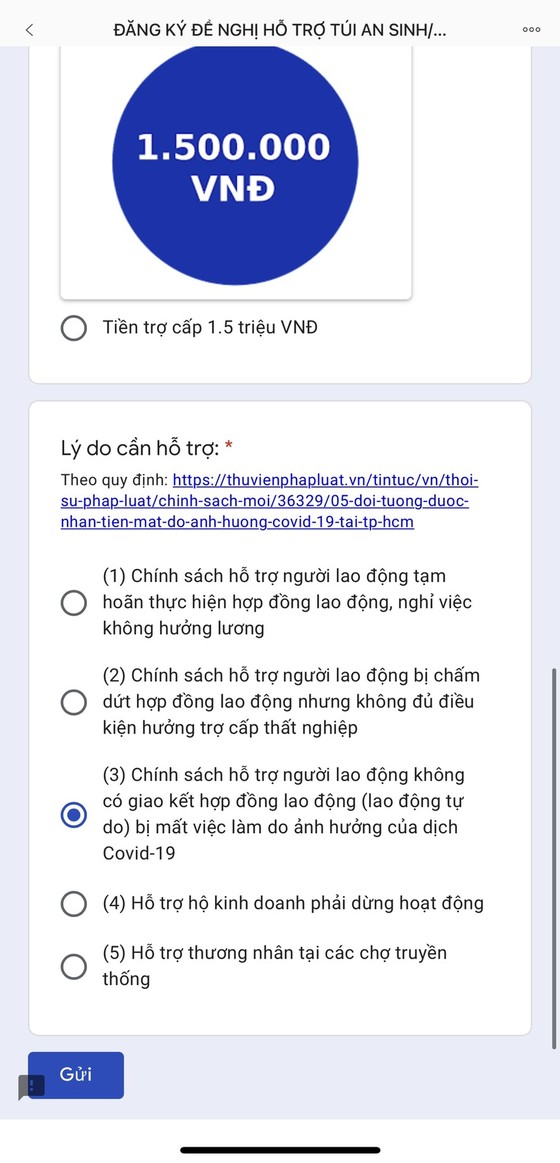 Người dân TPHCM phát tín hiệu cần hỗ trợ trực tuyến để nhận tiền mặt, túi an sinh ảnh 3