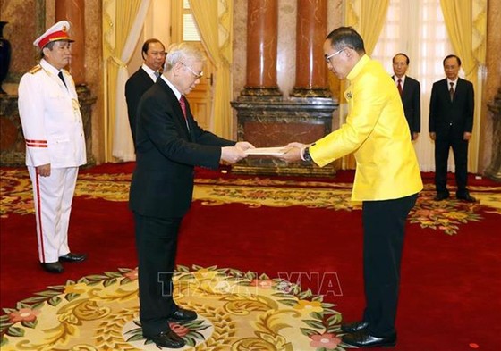 Tổng Bí thư, Chủ tịch nước Nguyễn Phú Trọng tiếp các Đại sứ trình Quốc thư ảnh 1