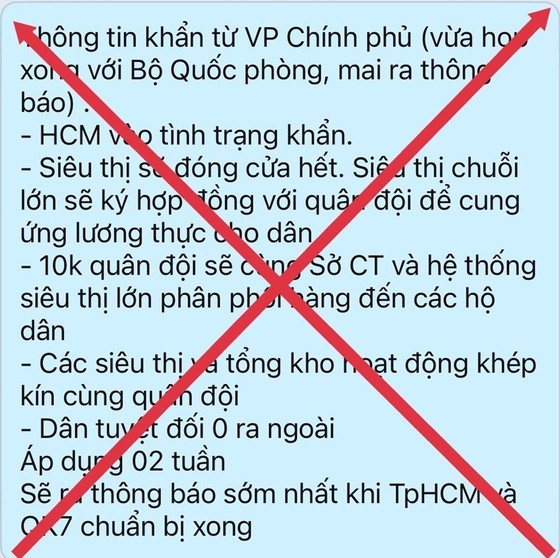 Thông tin “TPHCM vào tình trạng khẩn” là hoàn toàn bịa đặt ảnh 1