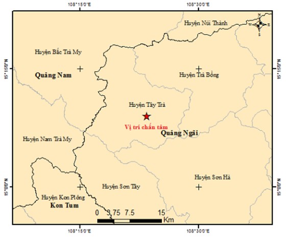 Bốn trận động đất trong một ngày ở miền núi tỉnh Quảng Ngãi ảnh 2