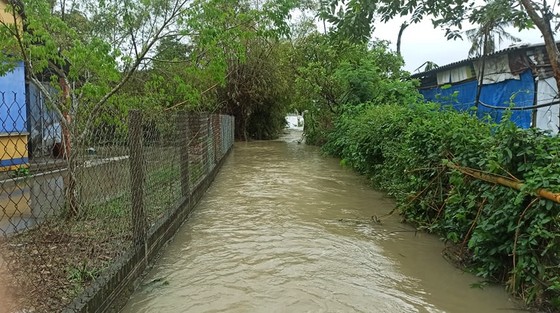 Nhiều nơi ở Quảng Ngãi ngập sâu, 4 sà lan trôi dạt trên cảng Dung Quất ảnh 2