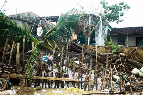 Triều cường, sóng lớn đánh sập nhà dân ở Quảng Ngãi ảnh 11