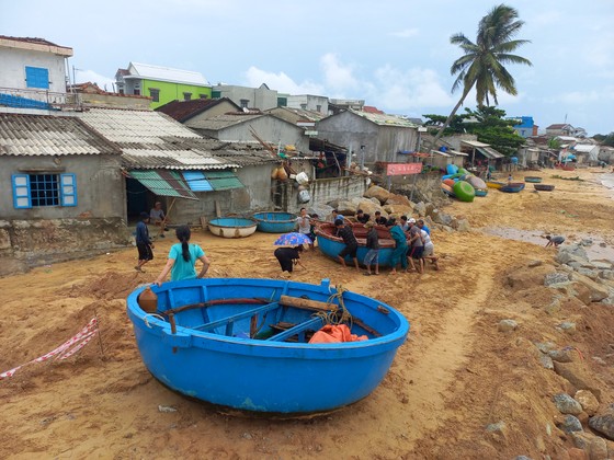 Người dân ven biển tỉnh Quảng Ngãi hối hả phòng chống bão số 4 ảnh 4