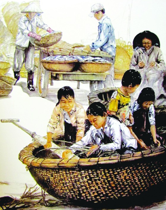 Họa sĩ Trần Văn Hải: Dấu ấn riêng từ tranh thủy mặc ảnh 1