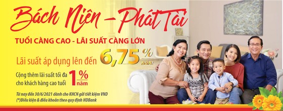 Gửi tiết kiệm tại HDBank 'tuổi càng cao, lãi suất càng lớn' ảnh 1