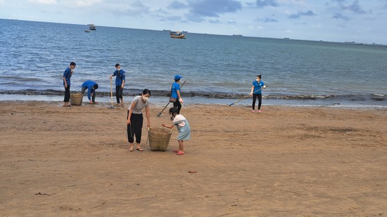 Cán bộ, viên chức cùng nhau dọn rác dạt vào bãi biển Vũng Tàu ảnh 9
