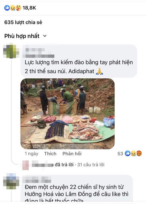 Thông tin 22 chiến sĩ bộ đội bị đất sạt lở vùi lấp tại Lâm Đồng là bịa đặt ảnh 2