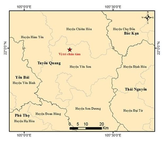 Động đất nhẹ tại Tuyên Quang ảnh 1