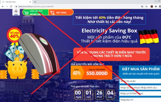 Sử dụng logo “EVN” để bán “thiết bị tiết kiệm điện” ảnh 1
