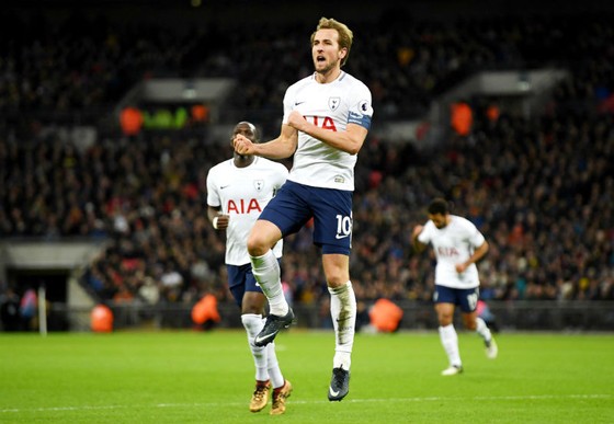 Harry Kane đã có thể ăn mừng những bàn thắng đầu tiên trong năm 2018. Ảnh: Getty Images  