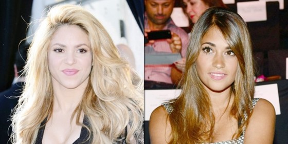 Mối quan hệ giữa Roccuzzo (phải) và Shakira đã bớt căng thẳng.