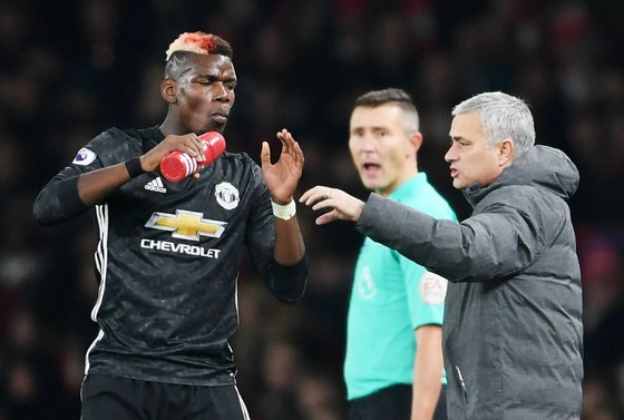 Mối quan hệ giữa Paul Pogba và HLV Jose Mourinho đang rất căng thẳng. Ảnh: Getty Images