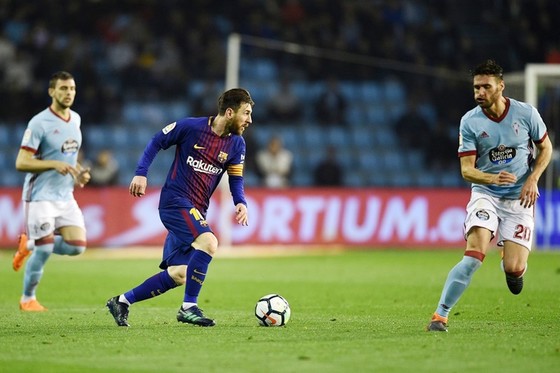 Messi dự bị khiến Barca chật vật trước Celta. Ảnh: Getty Images