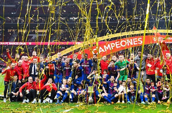 Barca lên ngôi vô địch Cúp nhà Vua Tây Ban Nha. Ảnh: Getty Images