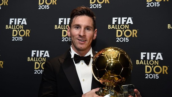Lionel Messi và lần cuối cùng giành Quả bóng vàng năm 2015. Ảnh: Getty Images