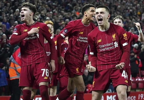 Các cầu thủ trẻ măng của Liverpool gây ấn tượng. Ảnh: Getty Images