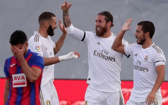 Real Madrid đã dễ dàng giành chiến thắng trong trận đấu đầu tiên sau Covid-19. Ảnh: Getty Images