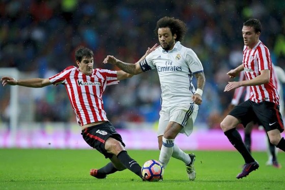 Marcelo kịp hồi phục cho trận lượt về vòng 1/8 Champions League tại Man.City. Ảnh: Getty Images