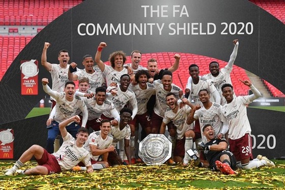 Arsenal giành danh hiệu khai mùa Community Shield khi thắng Liverpool. Ảnh: Getty Images