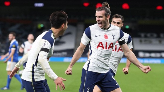 Gareth Bale đã nổ súng trở lại cùng Tottenham. Ảnh: Getty Images