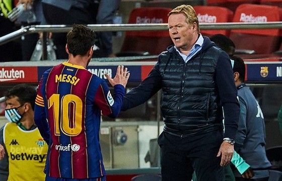 HLV Ronald Koeman thừa nhận lời khen của Lionel Messi khiến ông phấn chấn.