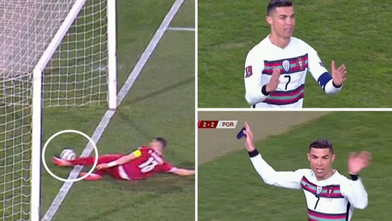 Cristiano Ronaldo bị từ chối một bàn thắng quý giá.