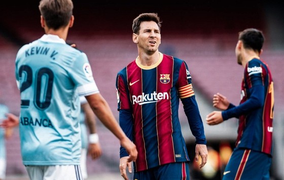 Lionel Messi đã làm mọi thứ có thể nhưng không cứu nổi Barcelona. Ảnh: Getty Images