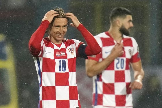 Luka Modric không có niềm vui trọn vẹn vì Croatia bị cầm hòa. 