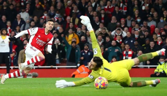 Gabriel Martinelli đã mở đường chiến thắng cho Arsenal. Ảnh: Getty Images