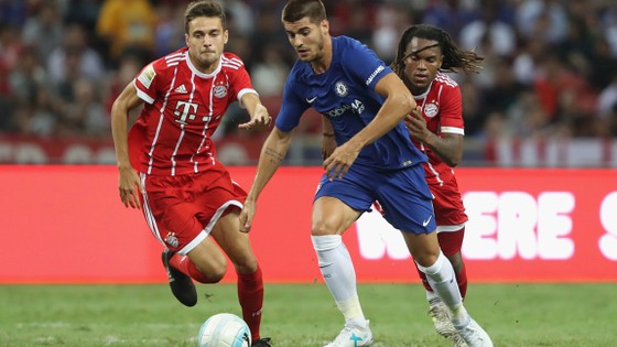 Alvaro Morata trong ngày ra mắt Chelsea