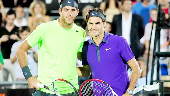 Del Portro (trái) là thách thức lớn nhất của Federer