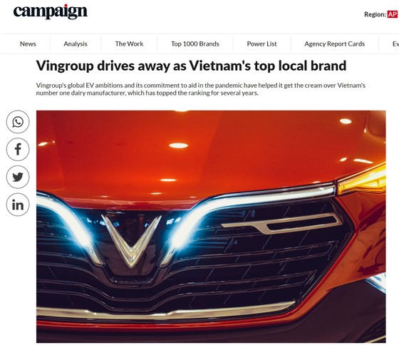 Campaign Asia: Vingroup là thương hiệu nội địa được yêu thích nhất ảnh 1