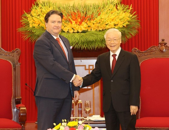 Tổng Bí thư Nguyễn Phú Trọng tiếp Đại sứ Hoa Kỳ Marc E. Knapper ảnh 1