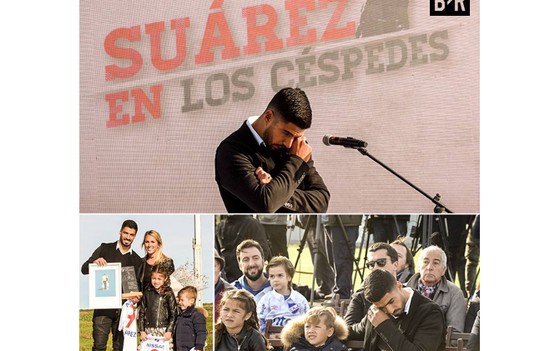 Giọt nước mắt hạnh phúc của Suarez. 
