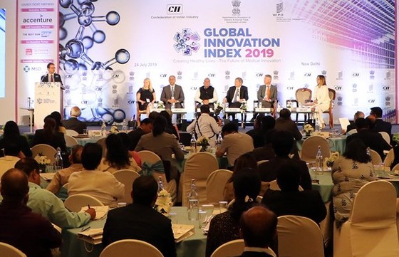 Một phần của buổi lễ công bố GII 2019 ở New Delhi, Ấn Độ