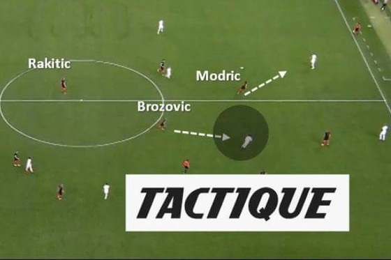 Sự vững chắc của Brozovic giúp cho Modric và Rakitic thoải mái tỏa ra hai hướng tấn công.